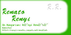 renato renyi business card